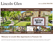 Tablet Screenshot of lincolnglenapts.com